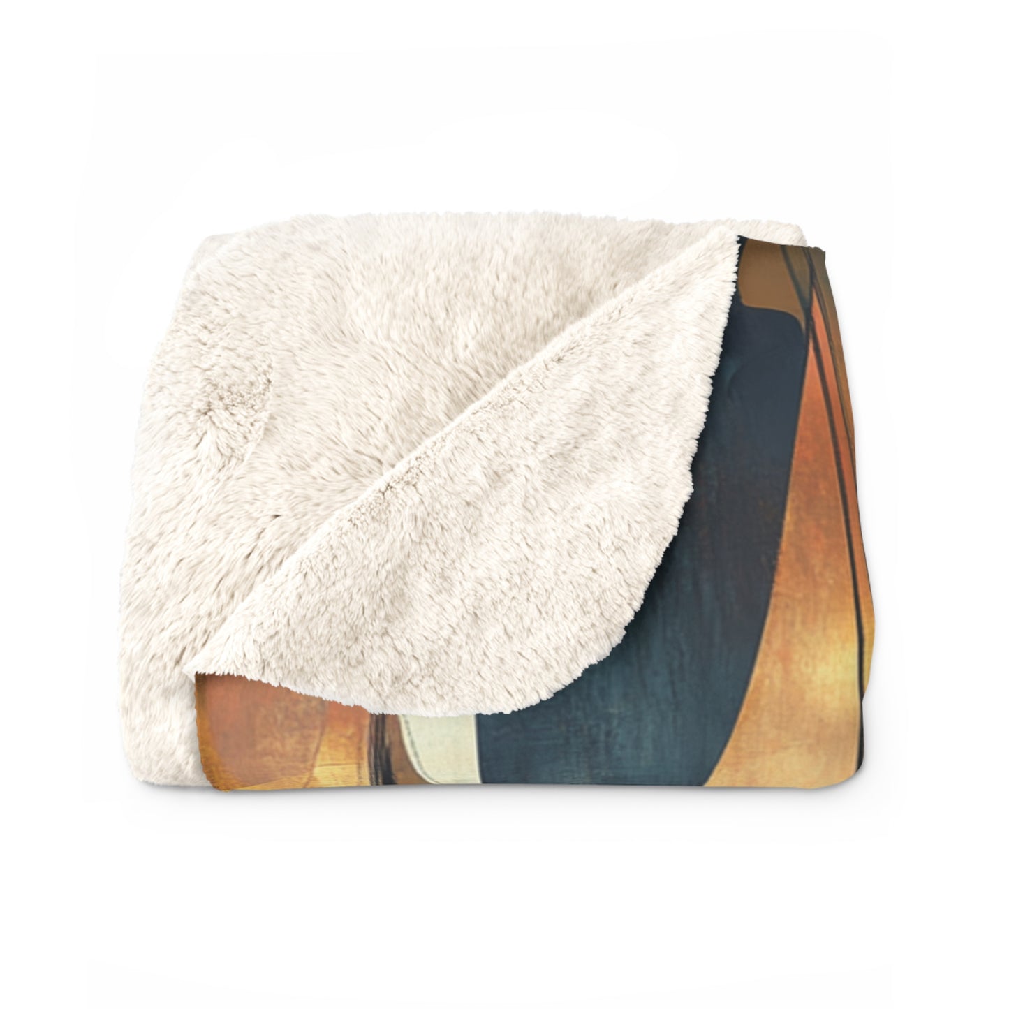 golden hour sherpa fleece blanket