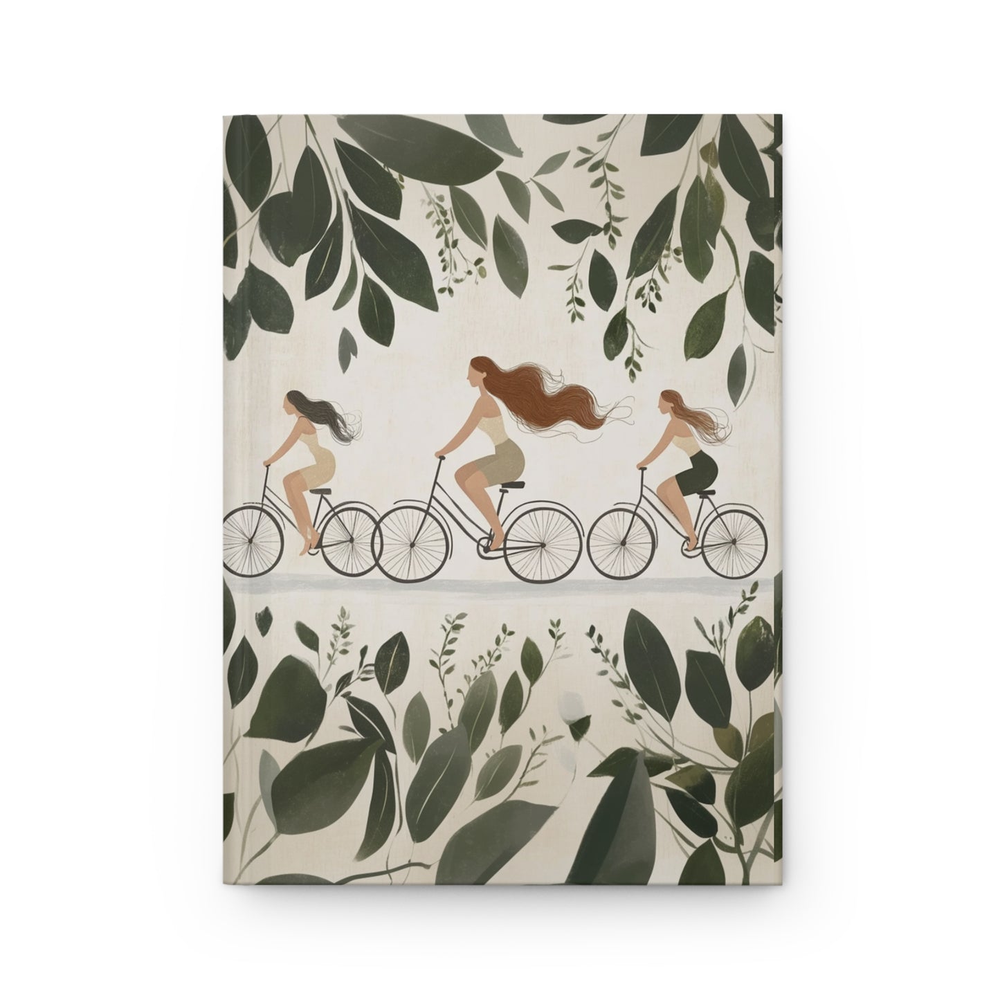 biking buds original artwork hardcover journal with free optional personalization